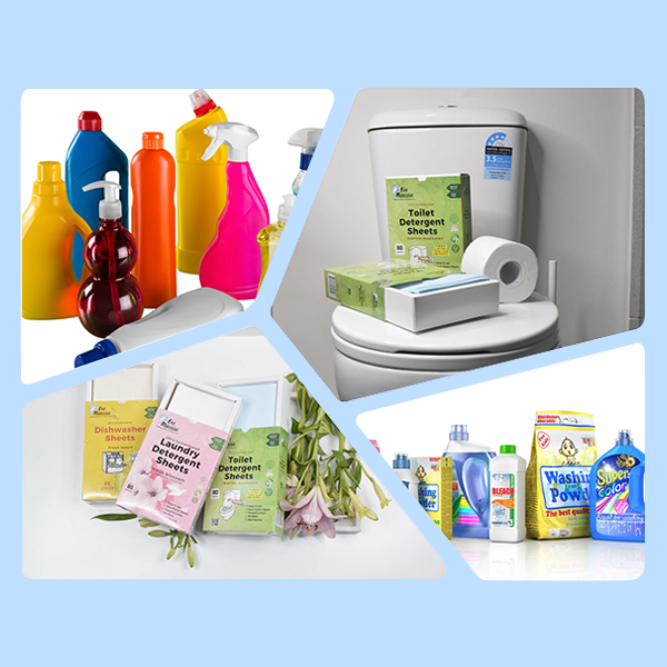 Laundry detergent sheet vs Traditional liquid and powders