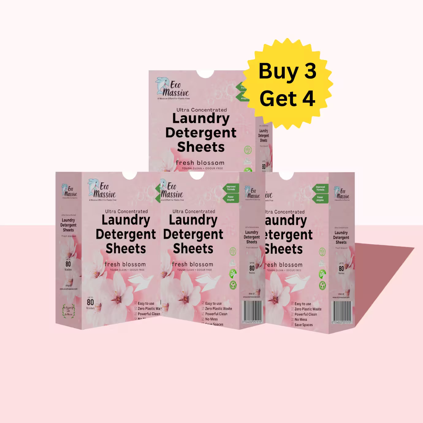 Eco-Friendly Laundry Detergent Sheets – 80 Loads/pack