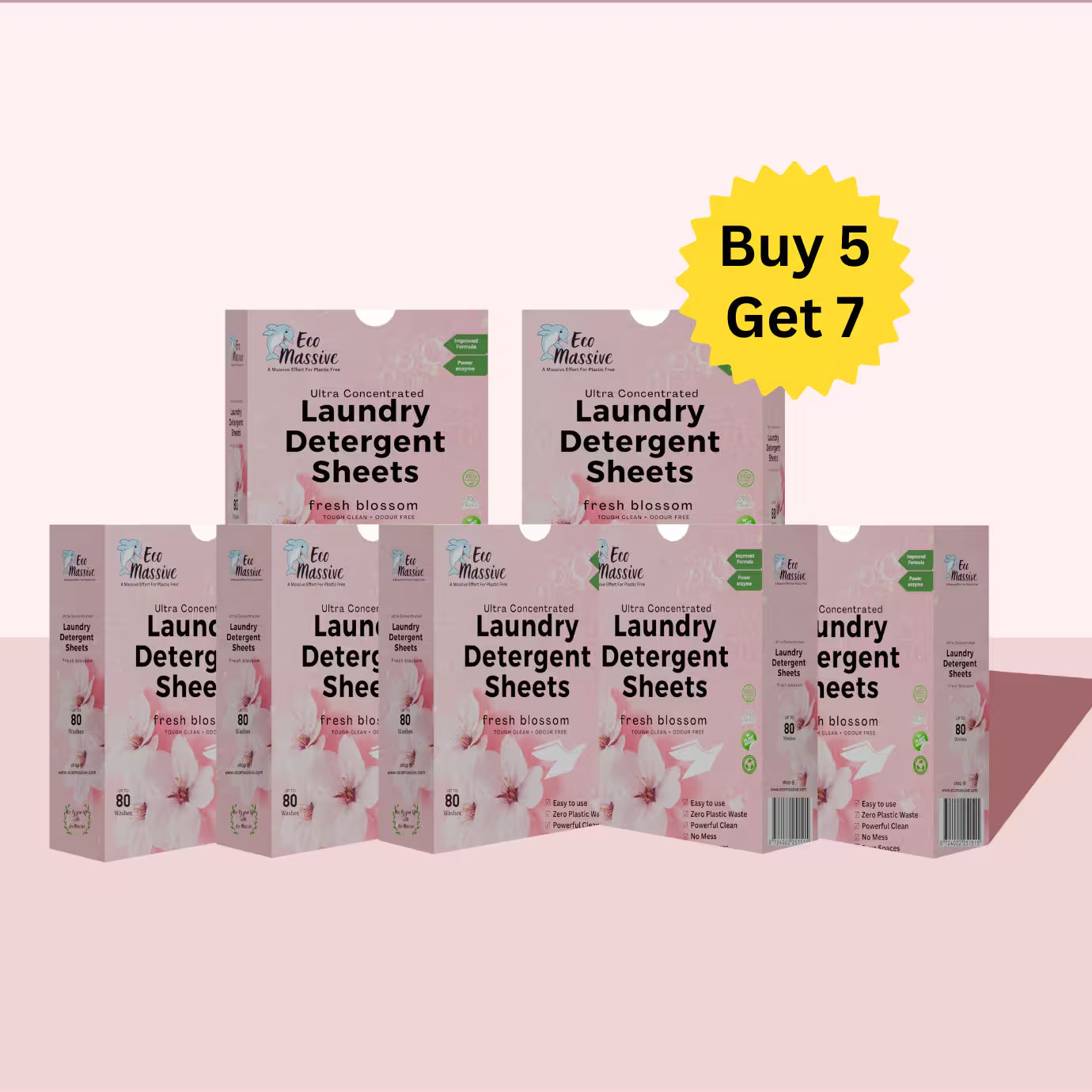 Eco-Friendly Laundry Detergent Sheets – 80 Loads/pack