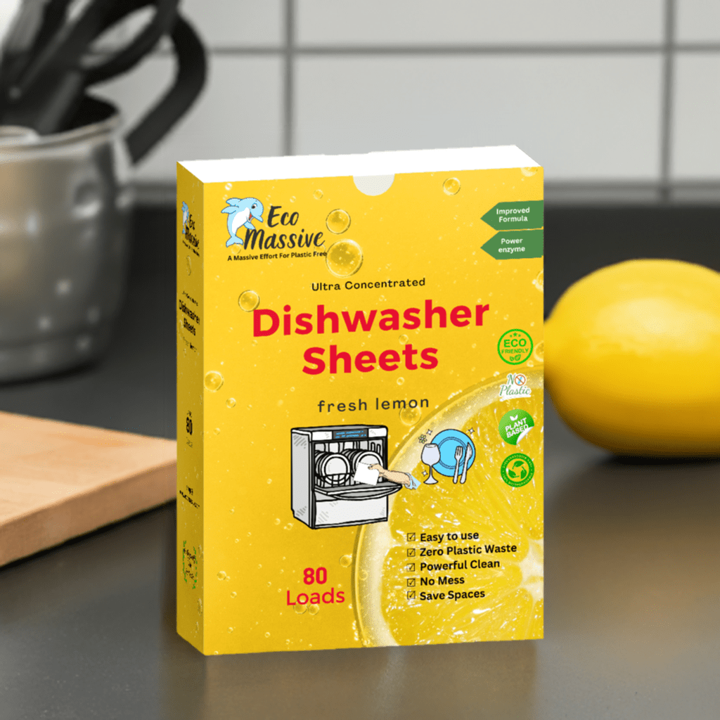 Dishwasher sheets that remove tough stains and grease
