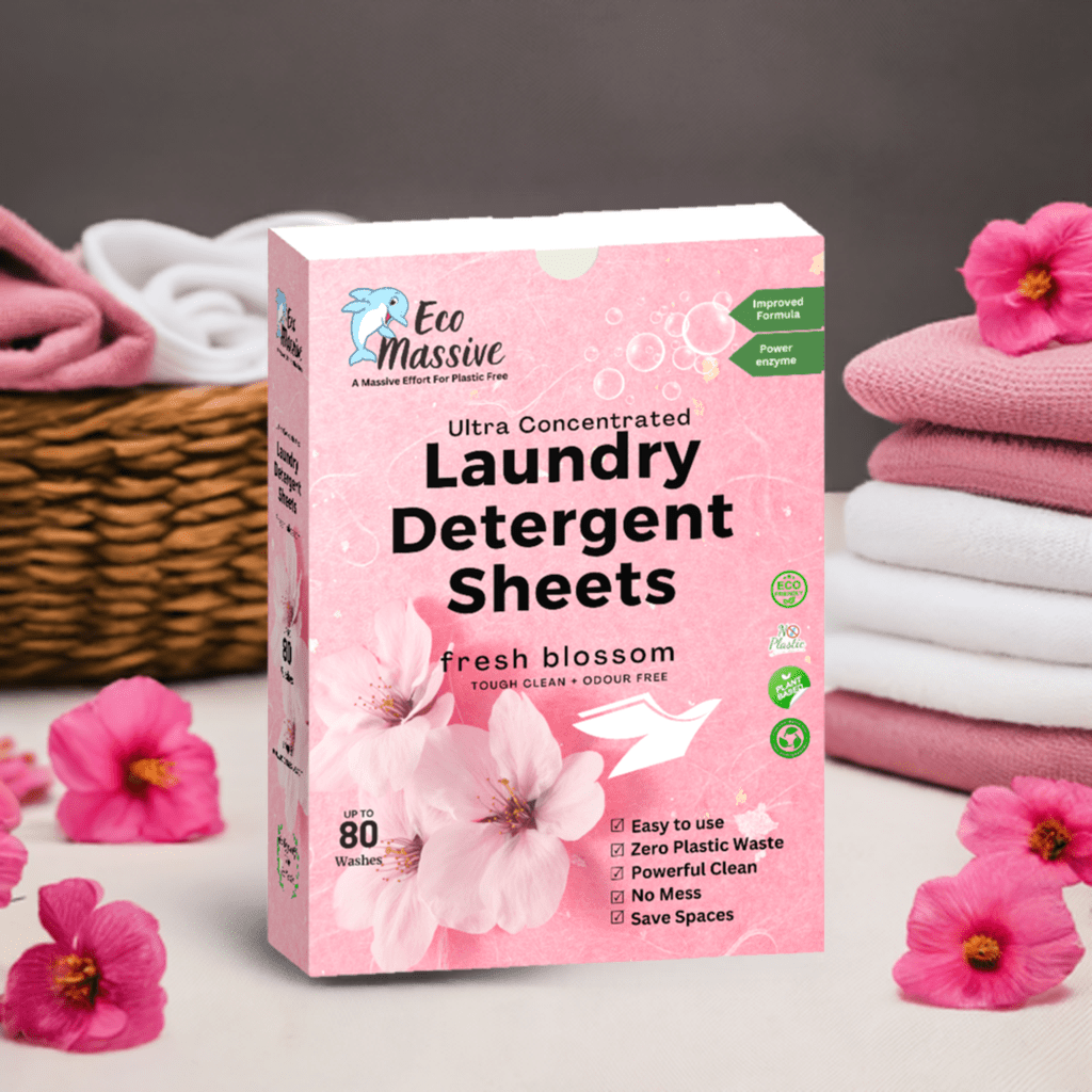 Eco Laundry Detergent Sheets-80 Loads - Eco Massive, Laundry sheets, best laundry sheets, plastic free laundry,