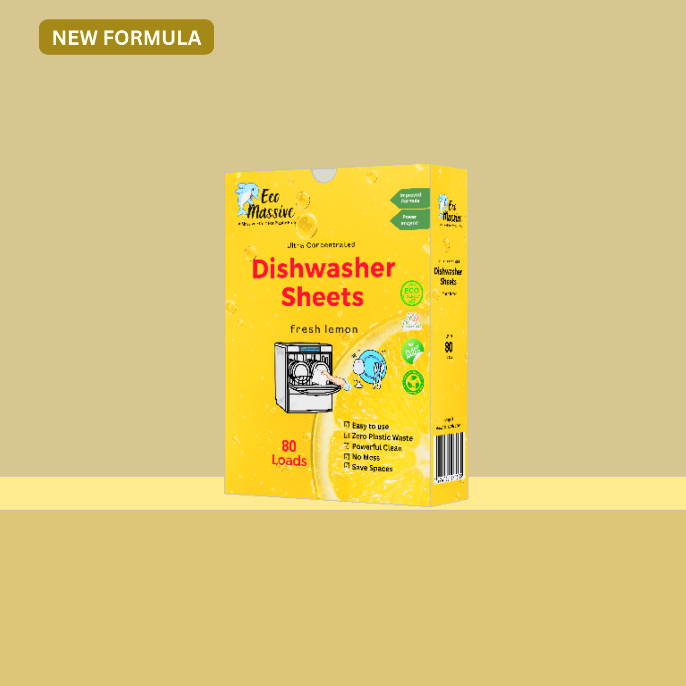 Dishwasher Detergent Sheets: 80 Loads - Eco Massive