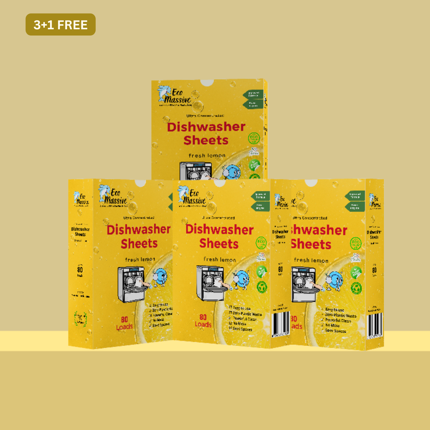 Dishwasher Detergent Sheets: 80 Loads - Eco Massive