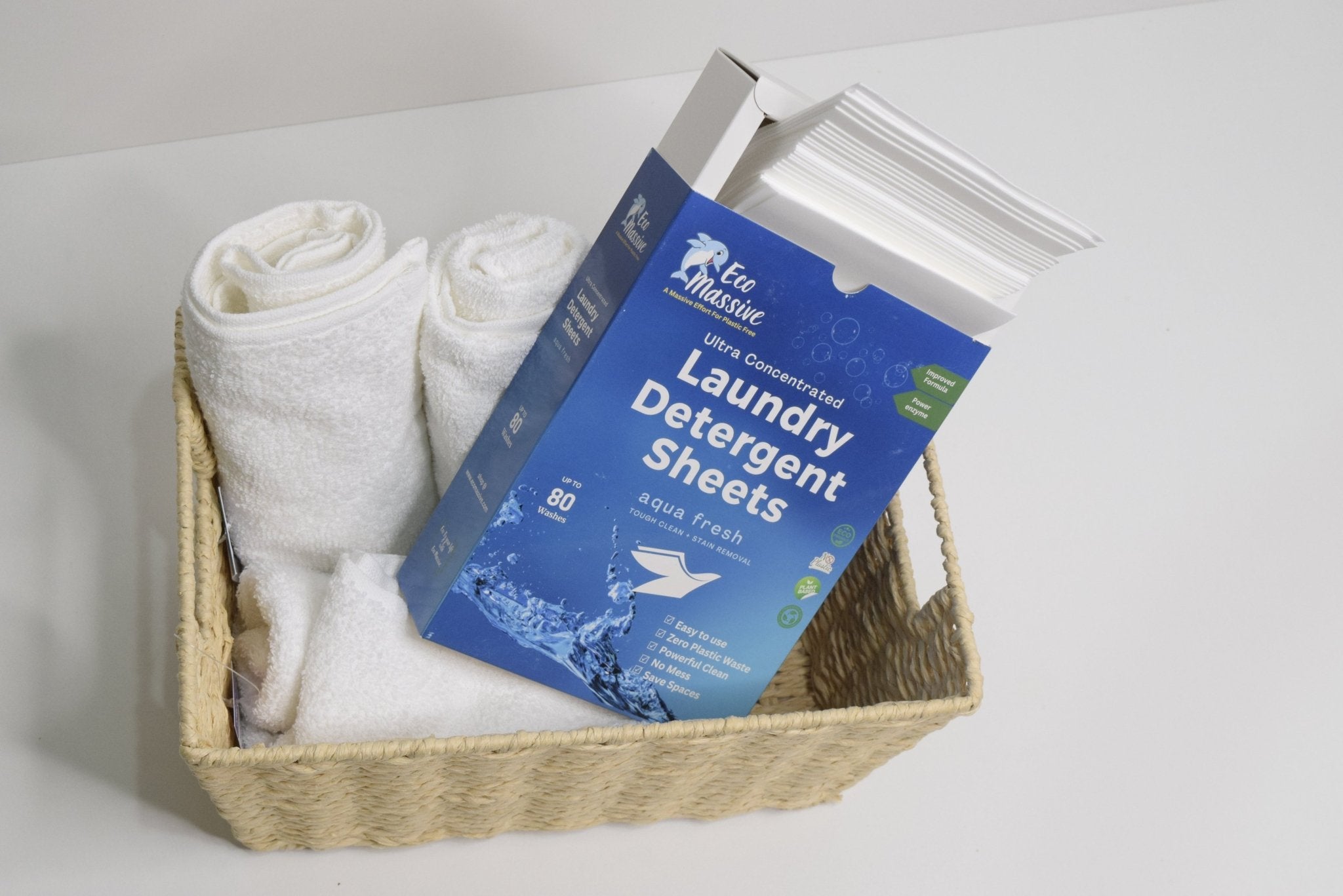 Plant-based toilet paper options
Eco-conscious laundry care
Renewable toilet cleaning sheets