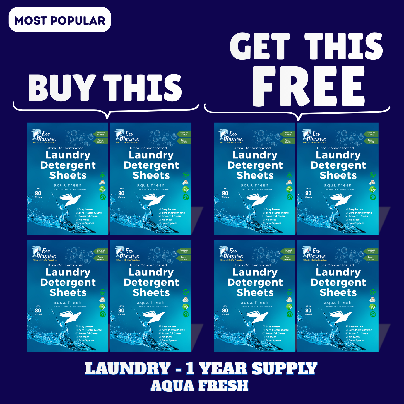 Eco-Friendly Laundry Detergent Sheets