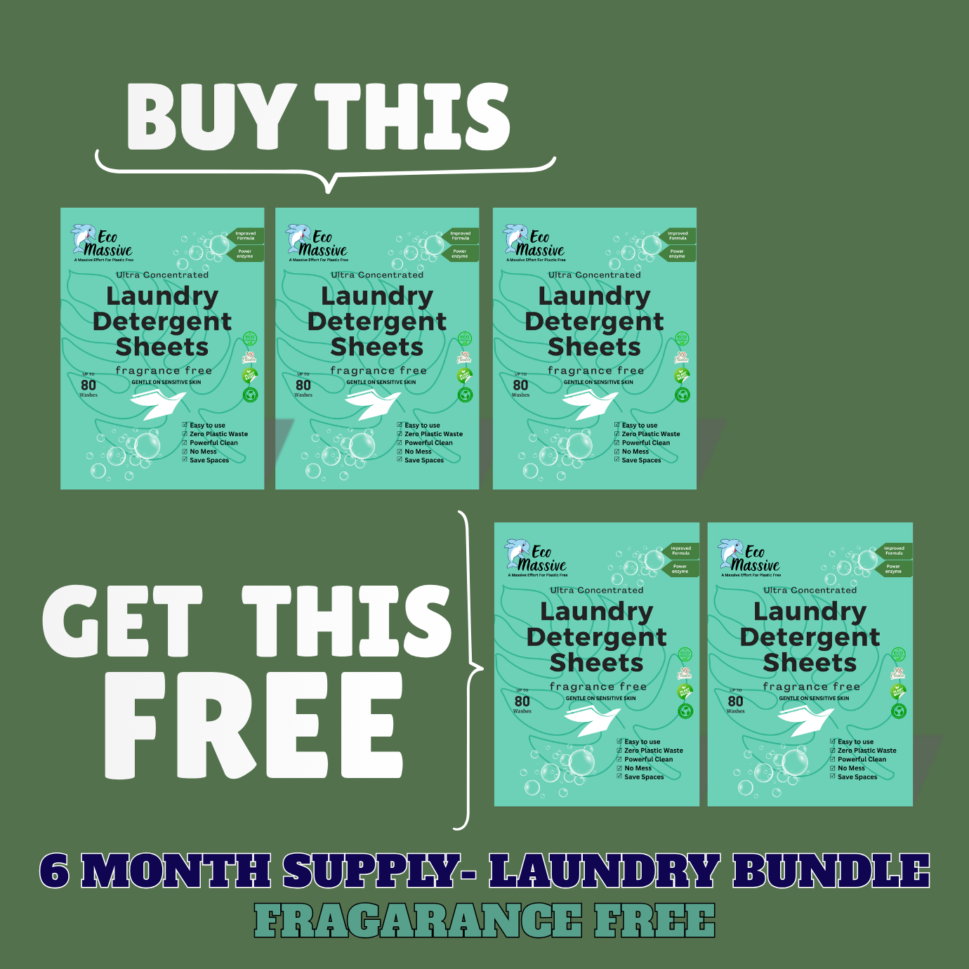 Eco-Friendly Laundry Detergent Sheets
