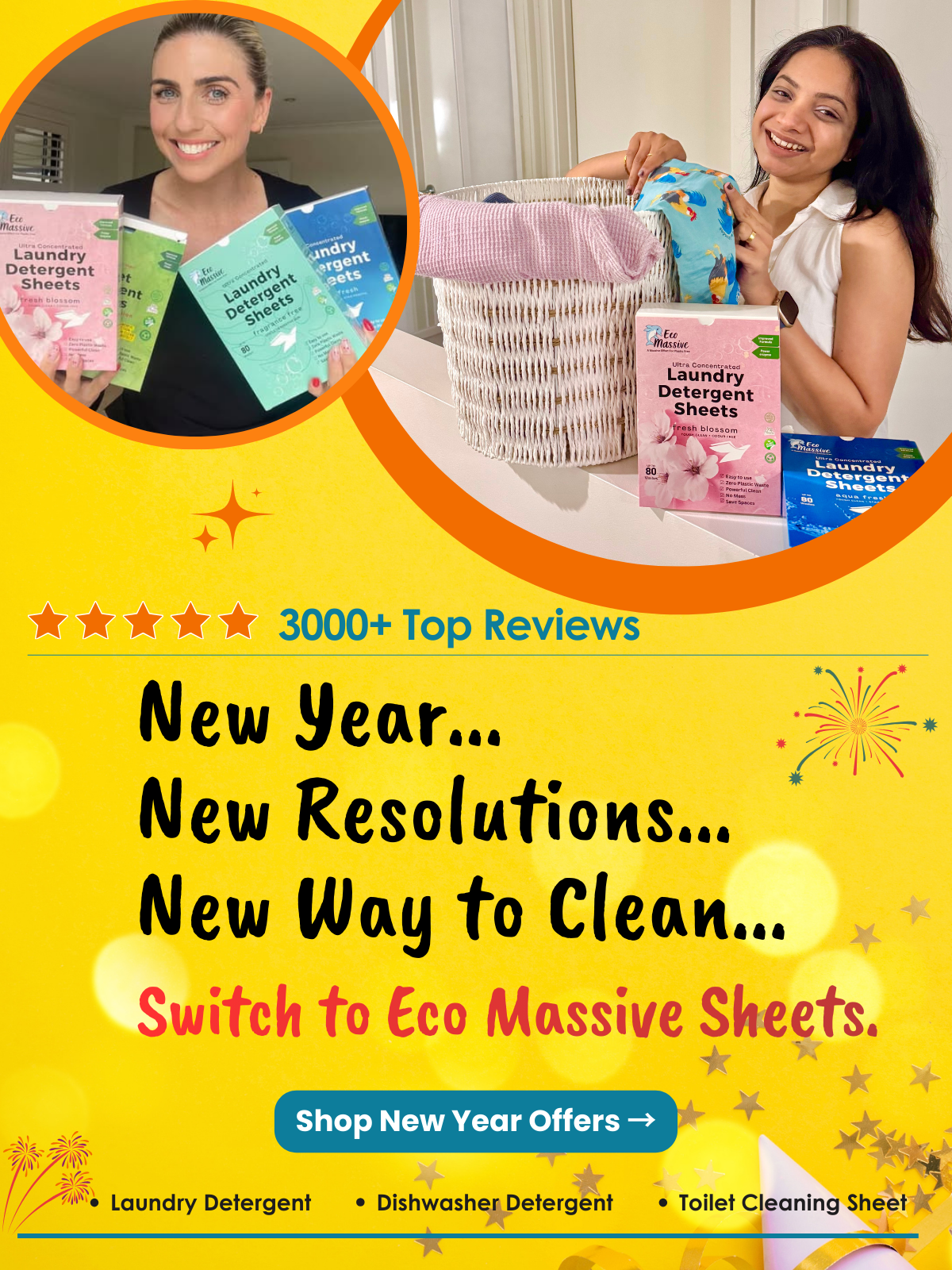 Eco friendly cleaning sheets for a plastic free home by Eco Massive