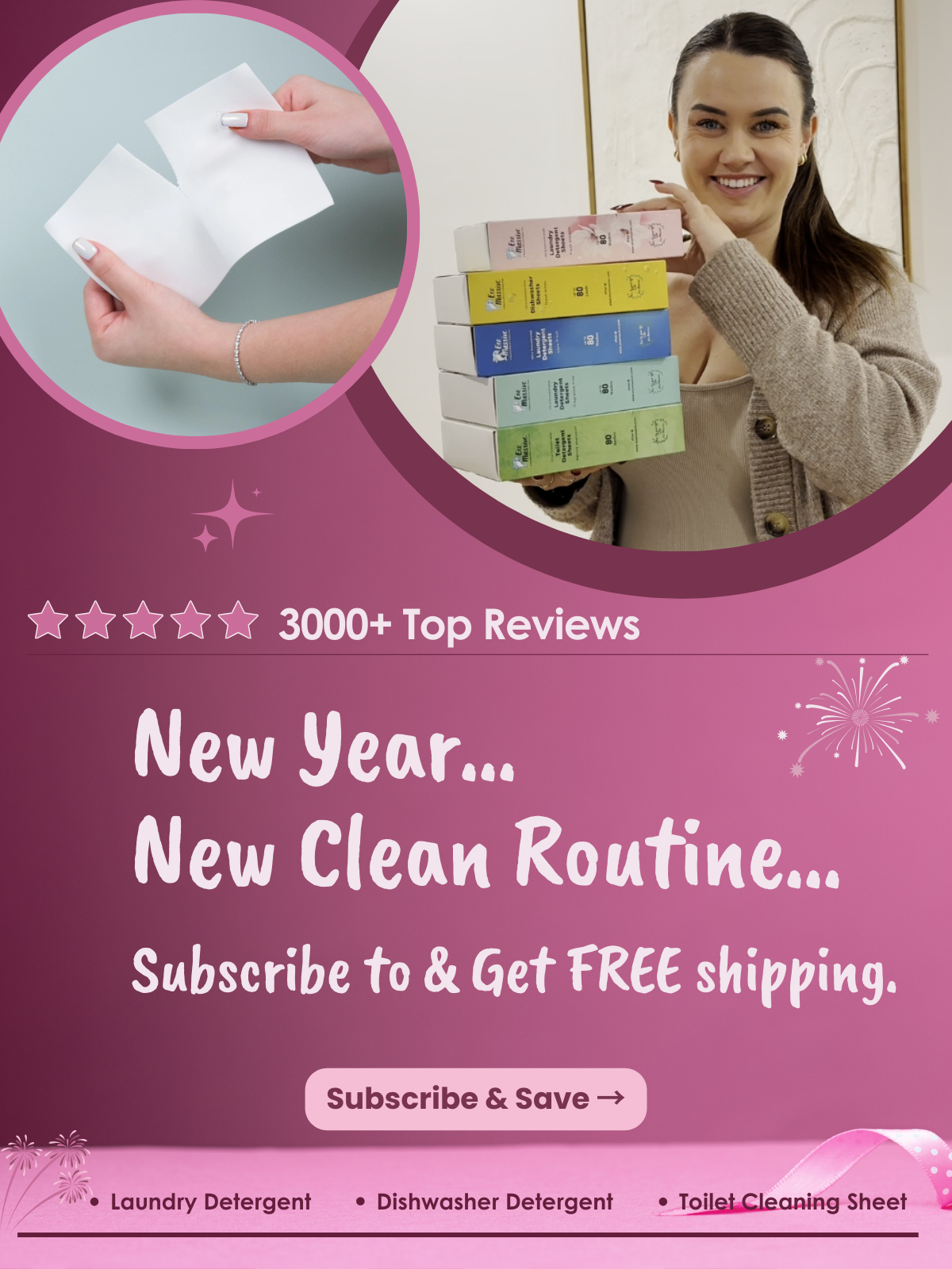 Eco friendly cleaning sheets for a plastic free home by Eco Massive