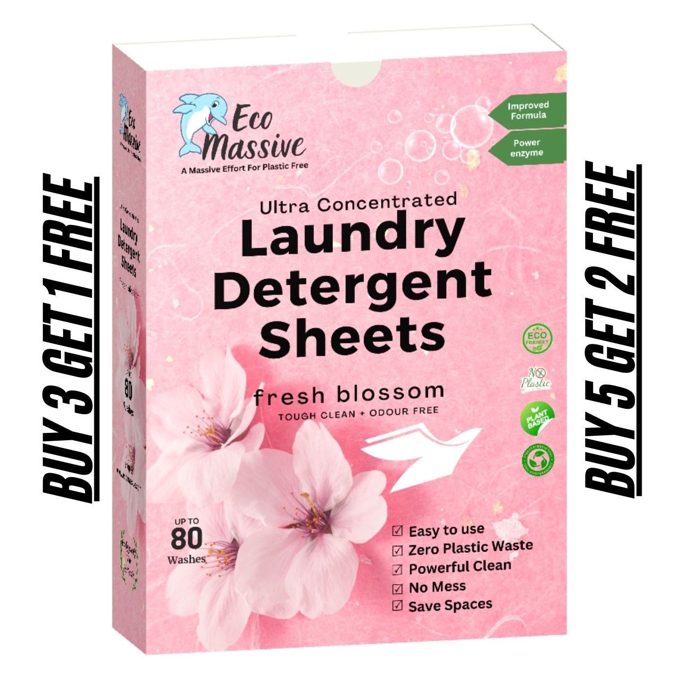 Eco Laundry Detergent Sheets - 80 Loads - Eco Massive - ECO Massive ®