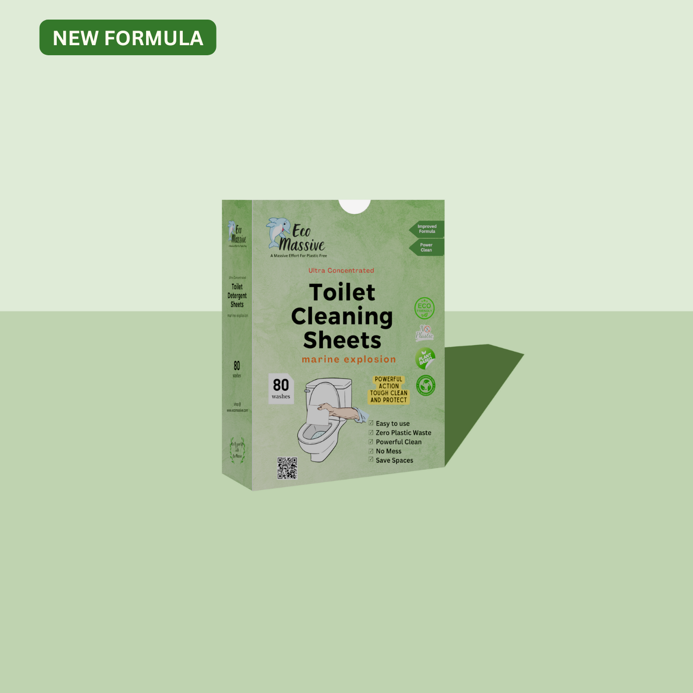 Plastic-free toilet cleaning sheets for zero waste
